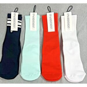 4 pair Free People FP Movement Last Lap Tube Socks Lucky Honey women's NWT $78‎